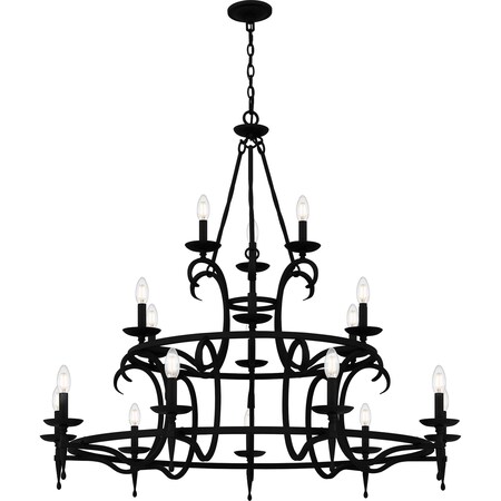 Quoizel Octavia Chandelier 18 Lights Earth Black OCA5046EK
